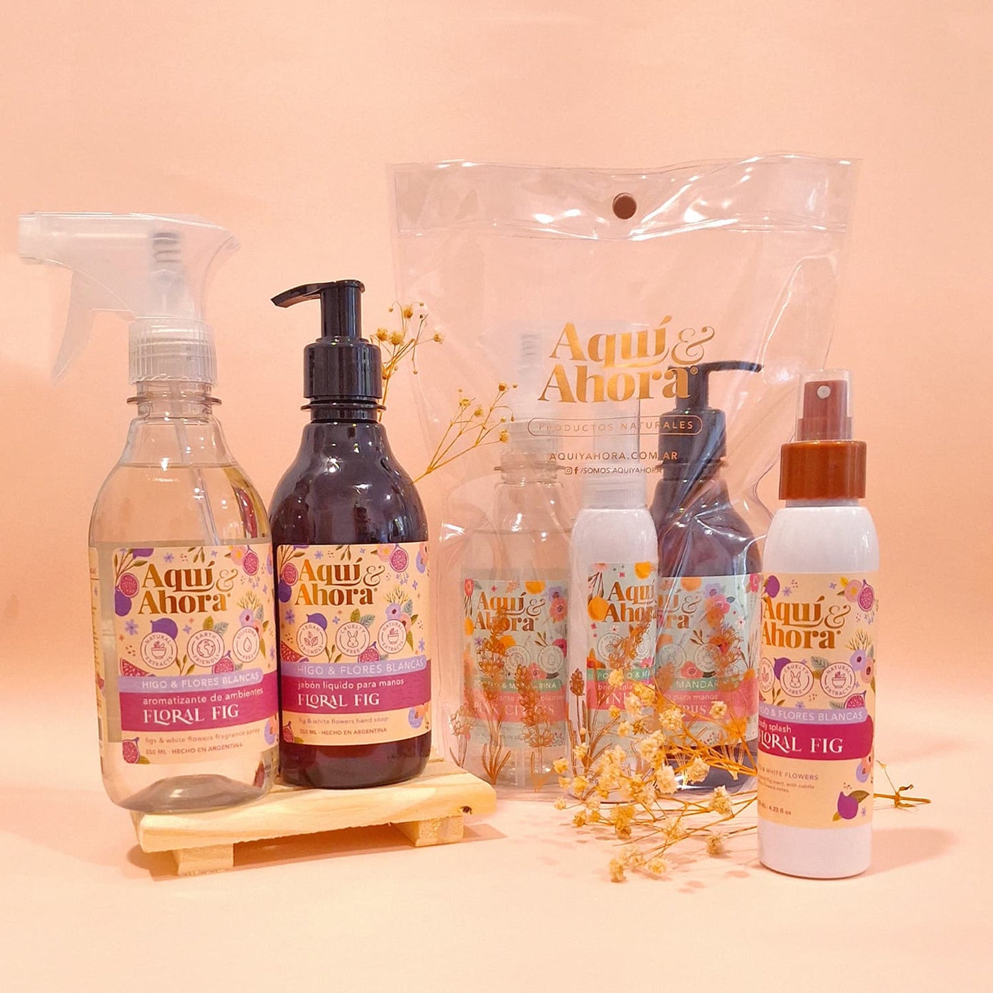 Set Premium Cristal - Body Splash + Jabon Liquido + Aromatizante - DIA MADRE