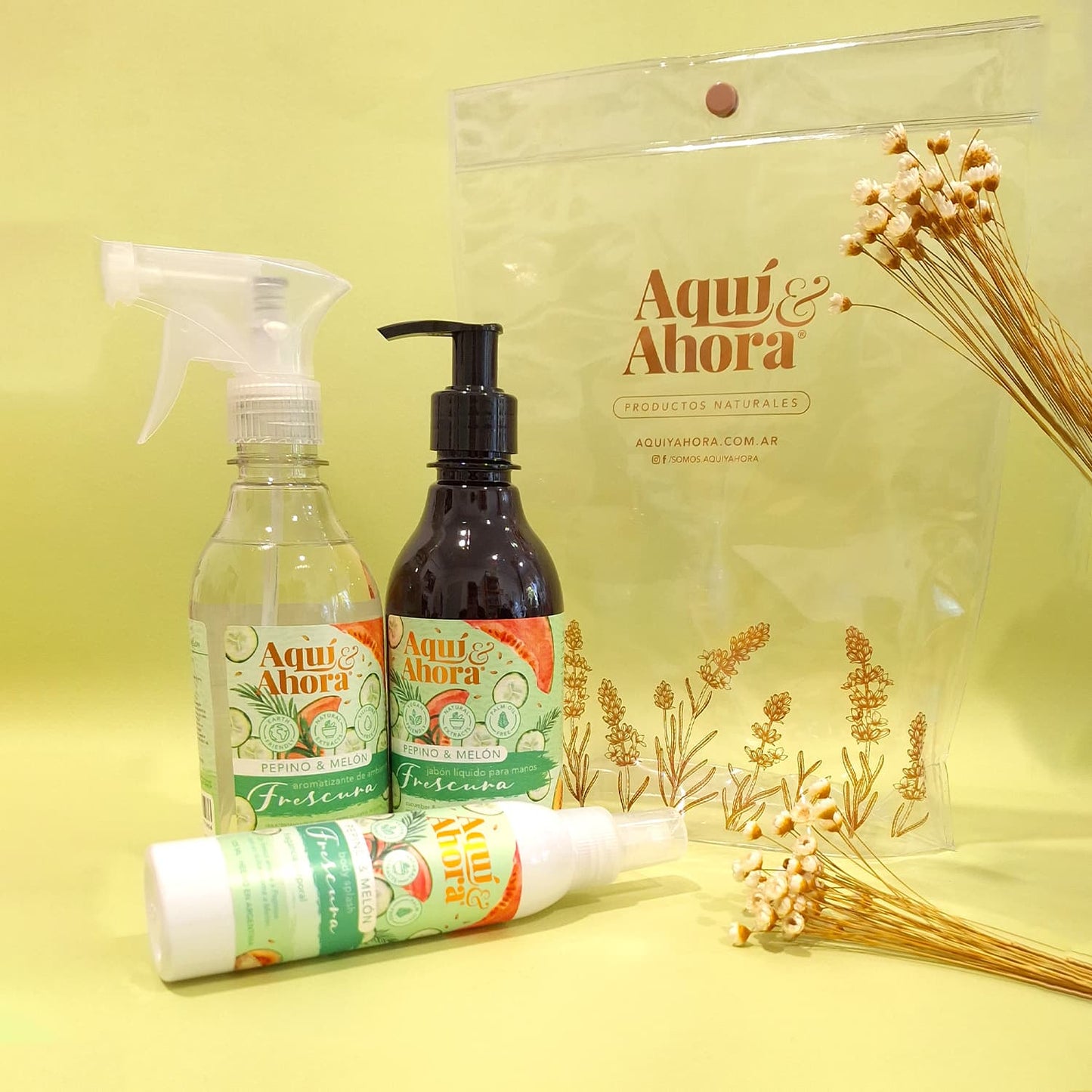 Set Premium Cristal - Body Splash + Jabon Liquido + Aromatizante - DIA MADRE